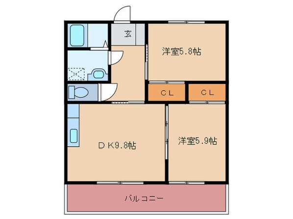 アークフォーユー宗像自由ヶ丘の物件間取画像